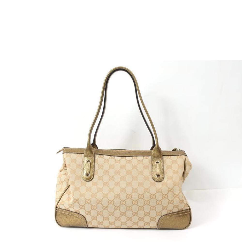 Gucci Tote Gold Handbag GG Canvas